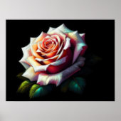 Abstrakte Rosa Rose Poster (Vorne)