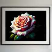Abstrakte Rosa Rose Poster