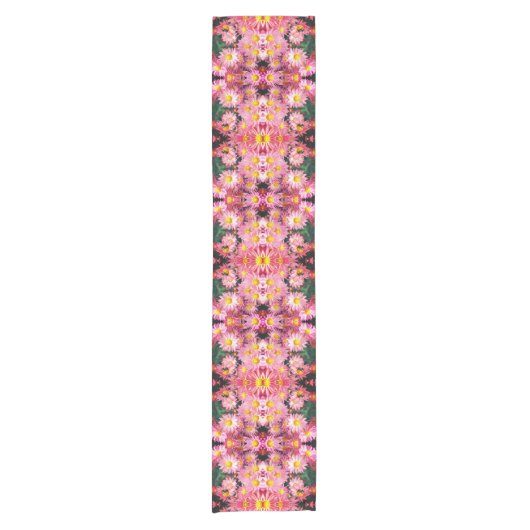 Abstrakte rosa Säue und Hummeln Kurzer Tischläufer (Vorderseite)