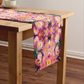Abstrakte rosa Säue und Hummeln Kurzer Tischläufer (Beispiel)