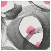 Abstrakte rosa, schwarze Aquarelltöne Stoff (Nahaufnahme)