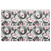 Abstrakte rosa, schwarze Aquarelltöne Stoff (Fat Quarter (45,7 x 55,9 cm))
