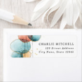 Abstrakte Rosa Terracotta-Rücksendeadresse (Insitu)