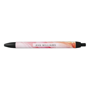 Abstrakte rosa Tintenmalerei personalisiert Kugelschreiber