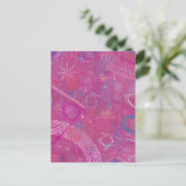 Abstrakte rosa Träume Postkarte (Stehend Vorderseite)