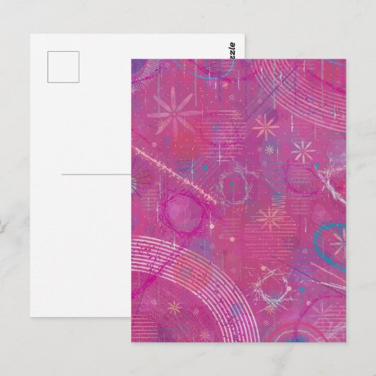 Abstrakte rosa Träume Postkarte (Vorne/Hinten)