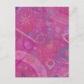 Abstrakte rosa Träume Postkarte (Vorderseite)
