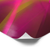 Abstrakte Rosa und Gelbe Macro Fraktal Blume Poster (Ecke)