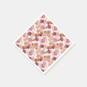 Abstrakte Rosa- und Goldfarbenstriche Serviette (Ecke)