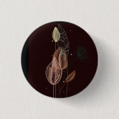 Abstrakte Rosa und Goldgräber Minimalistisch Botan Button (Vorderseite)