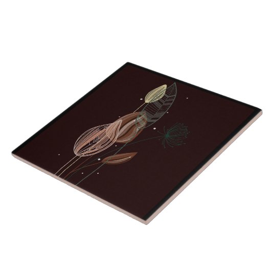 Abstrakte Rosa und Goldgräber Minimalistisch Botan Fliese (Seite)