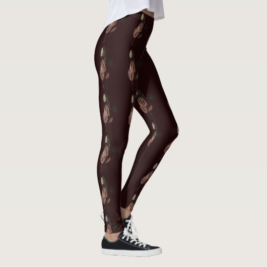 Abstrakte Rosa und Goldgräber Minimalistisch Botan Leggings (Rechts)