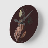 Abstrakte Rosa und Goldgräber Minimalistisch Botan Runde Wanduhr (Winkel)