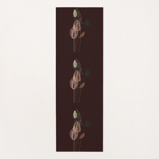 Abstrakte Rosa und Goldgräber Minimalistisch Botan Yogamatte (Vorderseite)