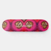 Abstrakte Rosa- und Goldmalerei Skateboard (Horizontal)