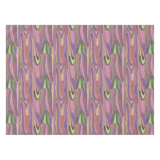 abstrakte rosa und grüne Formen Tischdecke (Vorderseite (Horizontal))