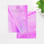 Abstrakte rosa und Lila Ohrensichtkarte (Schreibtisch)