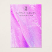 Abstrakte rosa und Lila Ohrensichtkarte (Vorderseite)