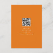 Abstrakte Rosa- und Orangefarbene Unterhaltungsfar Begleitkarte (Rückseite)