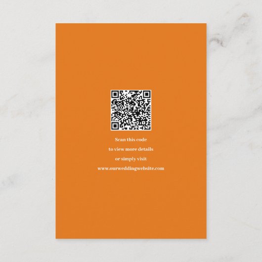 Abstrakte Rosa- und Orangefarbene Unterhaltungsfar Begleitkarte (Rückseite)