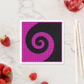 Abstrakte Rosa und Schwarz Papier Neapel Serviette (Beispiel)