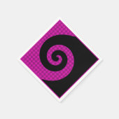 Abstrakte Rosa und Schwarz Papier Neapel Serviette (Ecke)