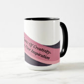 Abstrakte Rosa und Schwarze Welle Tasse (VorderseiteRechts)