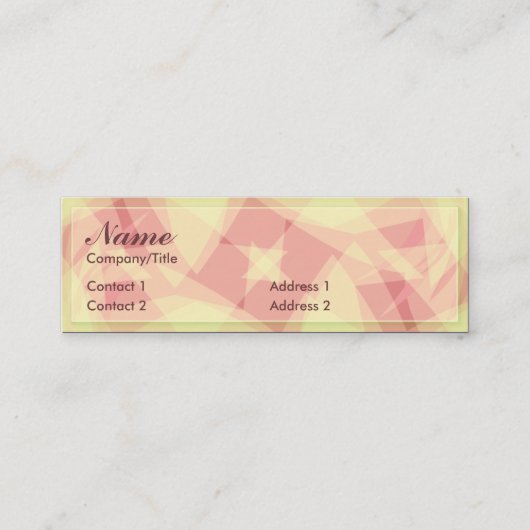 ABSTRAKTE ROSA-VISITENKARTE MINI VISITENKARTE (Vorderseite)