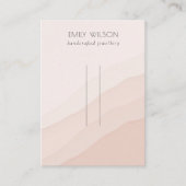 Abstrakte Rosa Waves Button-Anzeige für Haarschnit Visitenkarte (Vorderseite)