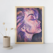 Abstrakte Rosa weibliche Schrift Drucken Poster