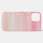Abstrakte rosa-weiße Malerei Case-Mate iPhone Hülle (Rückseite (Horizontal))