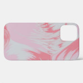 Abstrakte rosa-weiße Malerei Case-Mate iPhone Hülle (Rückseite (Horizontal))