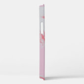Abstrakte rosa-weiße Malerei Case-Mate iPhone Hülle (Rückseite / Rechts)