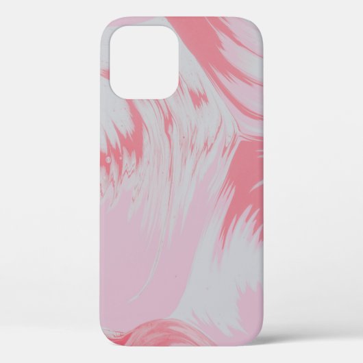 Abstrakte rosa-weiße Malerei Case-Mate iPhone Hülle (Rückseite)