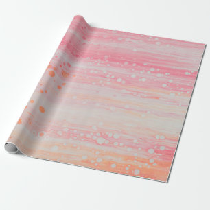 Abstrakte rosa-weiße Malerei Geschenkpapier