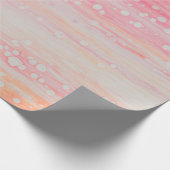 Abstrakte rosa-weiße Malerei Geschenkpapier (Ecke)