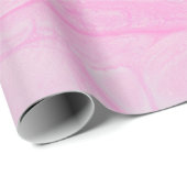 Abstrakte rosa-weiße Malerei Geschenkpapier (Rolleneckpunkt)
