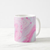 Abstrakte rosa-weiße Malerei Kaffeetasse (VorderseiteRechts)