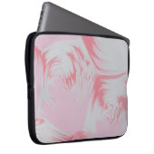 Abstrakte rosa-weiße Malerei Laptopschutzhülle (Vorne Rechts)