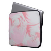 Abstrakte rosa-weiße Malerei Laptopschutzhülle (Vorderseite Links)