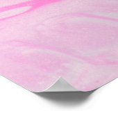 Abstrakte rosa-weiße Malerei Poster (Ecke)