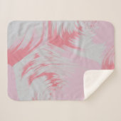 Abstrakte rosa-weiße Malerei Sherpadecke (Vorderseite (Horizontal))