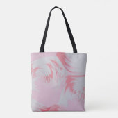 Abstrakte rosa-weiße Malerei Tasche (Rückseite)