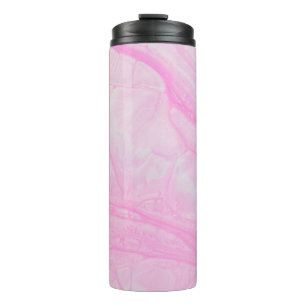Abstrakte rosa-weiße Malerei Thermosbecher