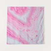 Abstrakte rosa-weiße Malerei Wandteppich (Vorderseite (Horizontal))