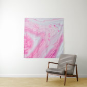 Abstrakte rosa-weiße Malerei Wandteppich (Beispiel)