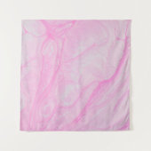 Abstrakte rosa-weiße Malerei Wandteppich (Vorderseite (Horizontal))