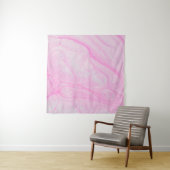 Abstrakte rosa-weiße Malerei Wandteppich (Beispiel)