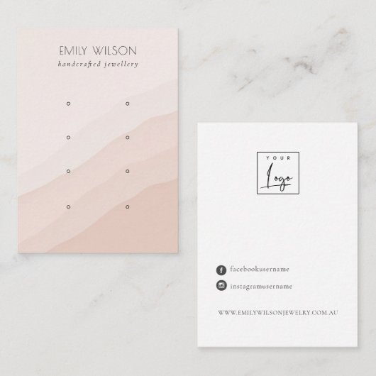 Abstrakte Rosa Wellen 4 Stuhlvorratsanzeige Visitenkarte (Vorne/Hinten)