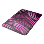 Abstrakte rosa wirbelnde Linien Badematte (Schrägansicht)